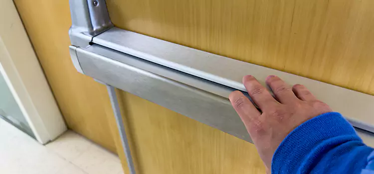 Installing a Push Bar on a Door Broken Arrow